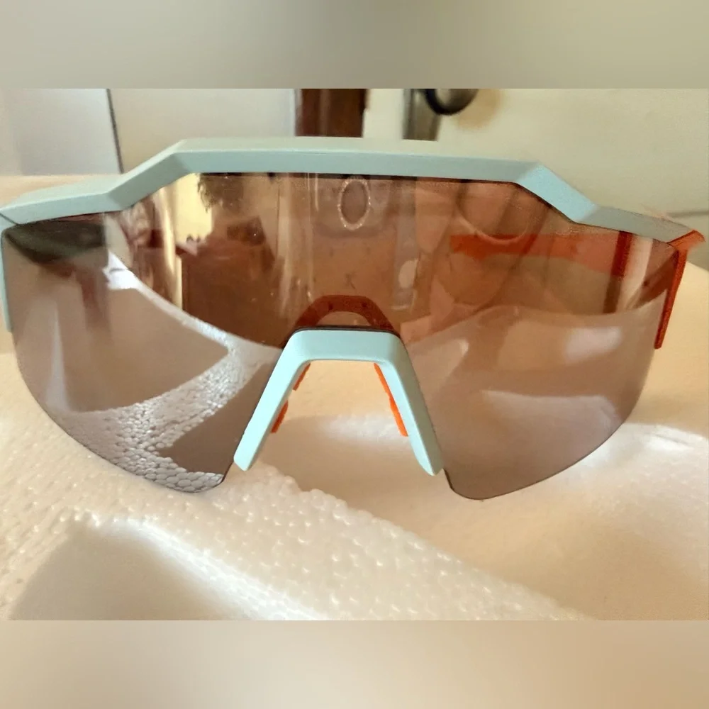 100% Percent Speedcraft Soft Tach Two Tone Baseball Sunglasses LikeNew Condition